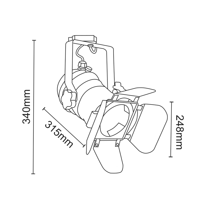 ^TRACK LIGHT No242 WHITE 4WIRE PAR30 E27 - ledmania.gr
