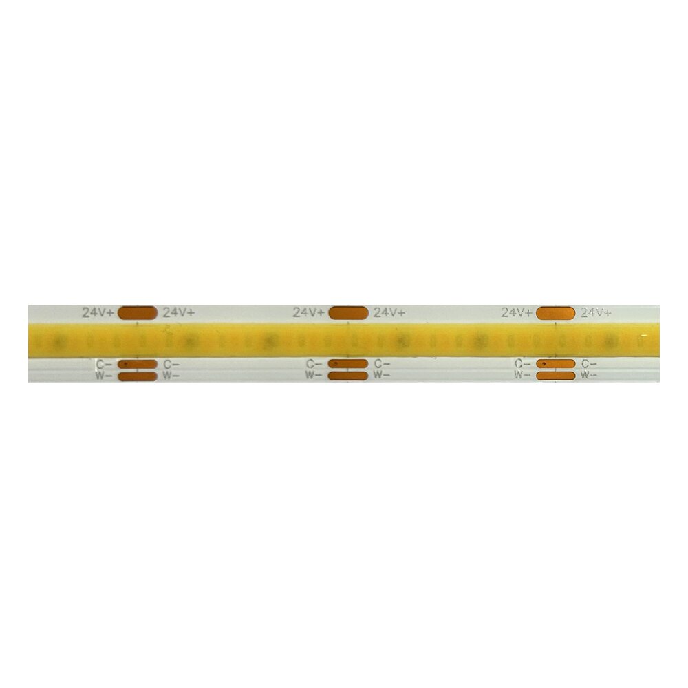 ΤΑΙΝΙΑ LED COB 24V DC 5M 7W/M CCT 630LM/M IP20 Ra90 608LEDS/M 3YRS 10mm-(Τιμή μέτρου)