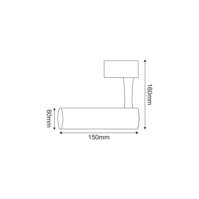 ^ ΣΠΟΤ ΡΑΓΑΣ 1 PHASE ΛΕΥΚΟ ΑΛΟΥΜΙΝΙΟΥ 150x60 - ledmania.gr