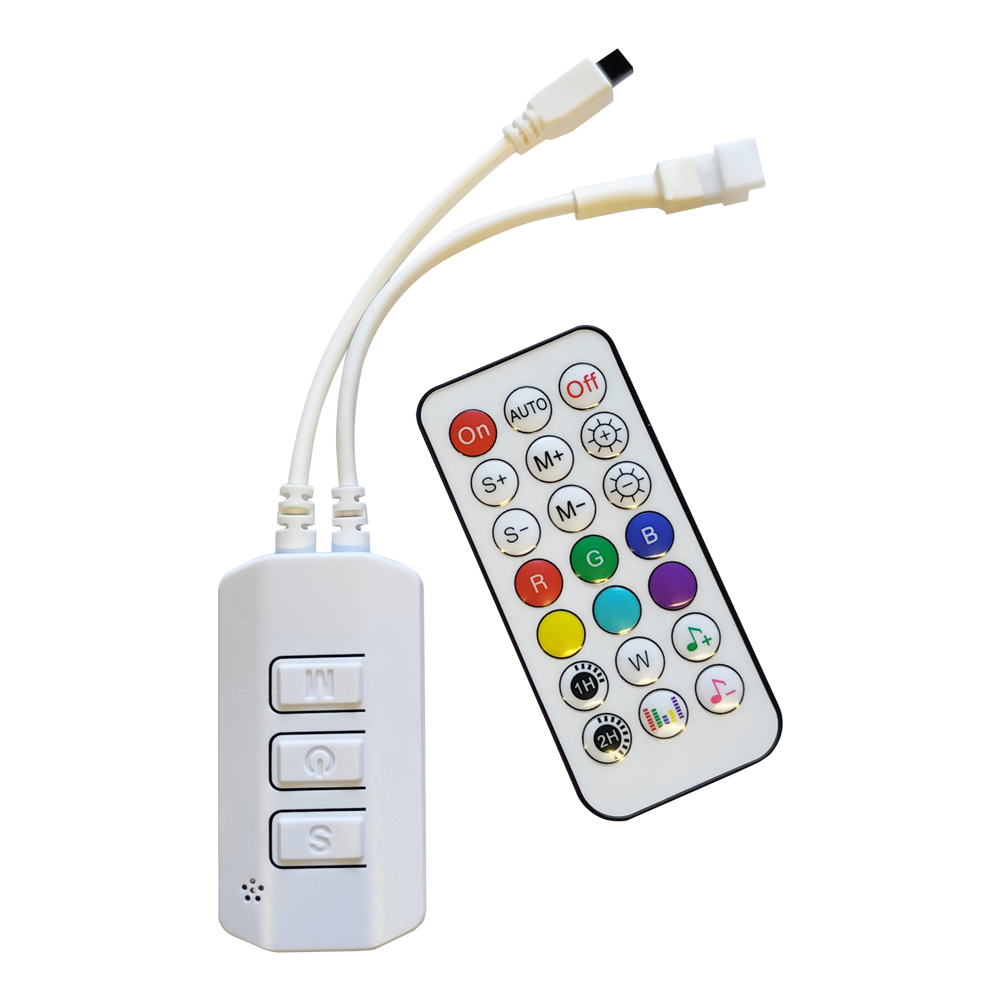 REMOTR CONTROL+CONTROLLER 24V RGB 10M DIGITAL STRIPS WITH MUSIC - ledmania.gr