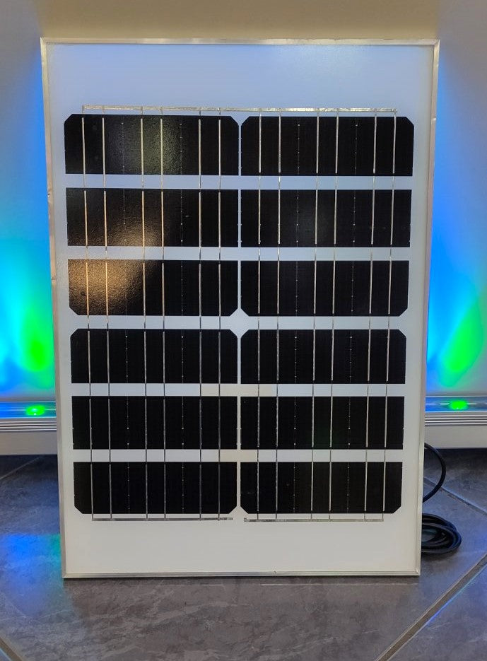 25w Μονοκρυσταλικο Ηλιακό Solar Πάνελ 6v με 5 μέτρα καλώδιο για Ηλιακούς Προβολεις-τεμ.1 - ledmania.gr