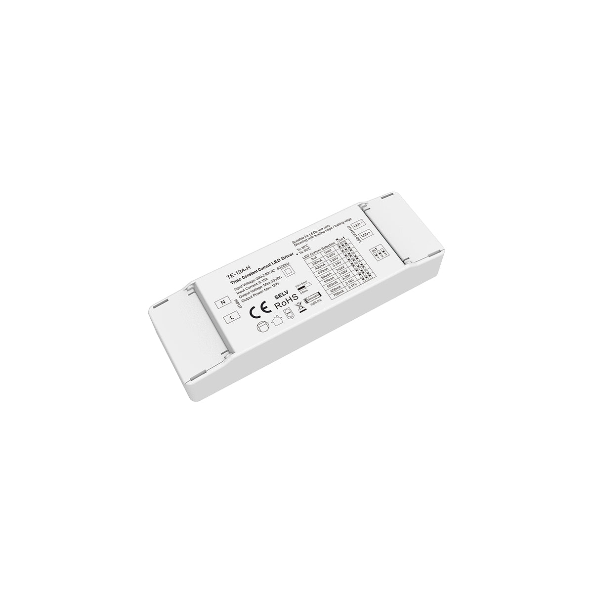 GloboStar® 73131 TE-12A-H SKYDANCE AC Triac Dimmable Constant Current LED Driver 1 Κανάλι AC 200-240V 1 x 0.15A 12W - Max 0.15A 12W - IP20 Μ11.1 x Π3.7 x Υ2cm - 5 Χρόνια Εγγύηση - ledmania.gr