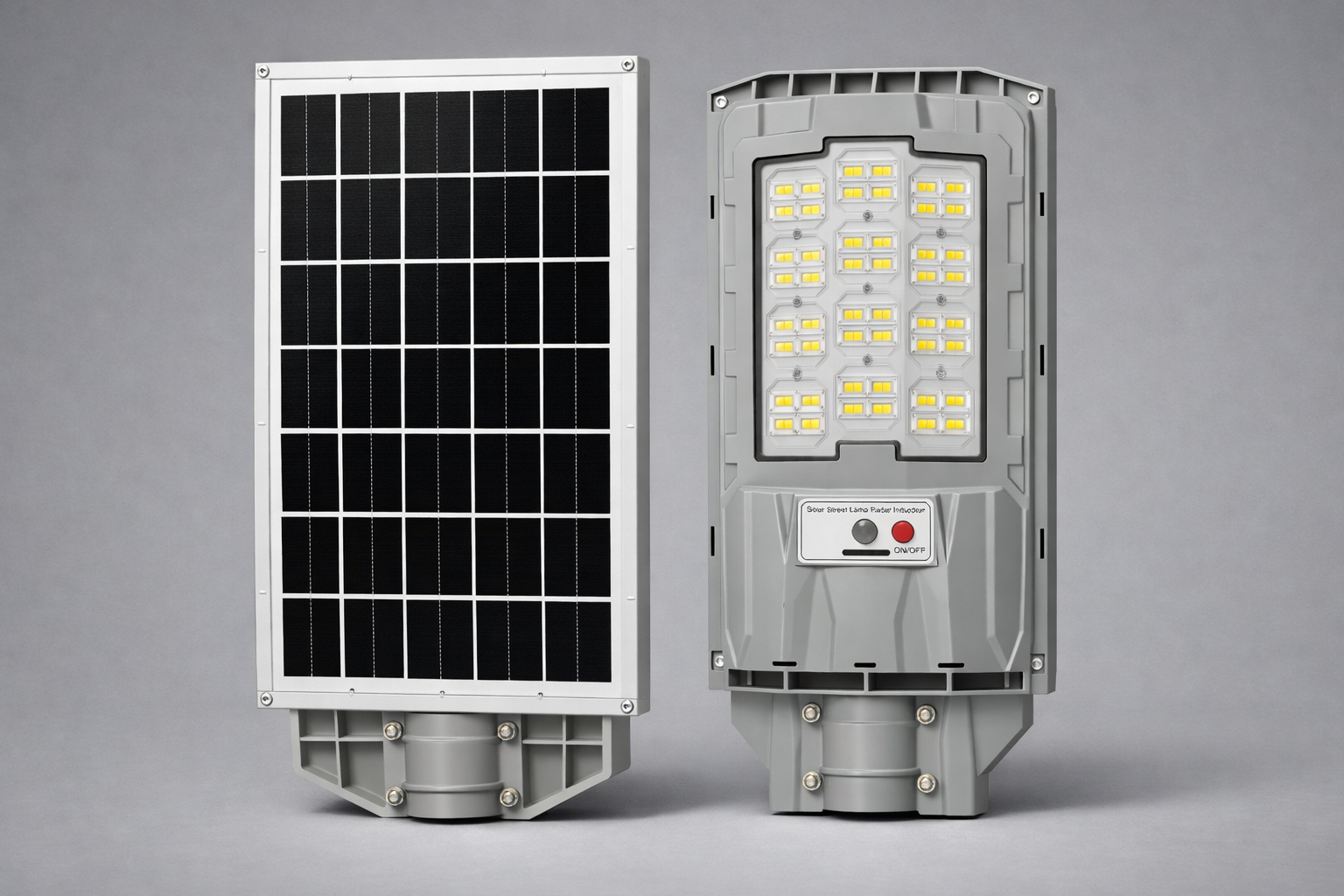 Ηλιακό Φωτιστικό Δρόμου 300W με Αισθητήρα Κίνησης – Μπαταρία 3.2V / 30Ah – Ψυχρό Λευκό