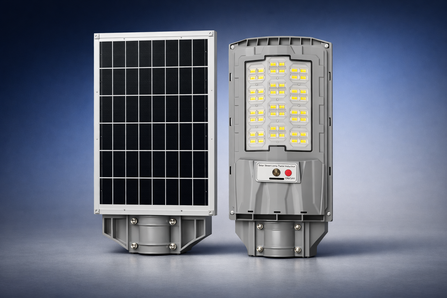 Ηλιακό Φωτιστικό Δρόμου 300W με Αισθητήρα Κίνησης – Μπαταρία 3.2V / 30Ah – Ψυχρό Λευκό