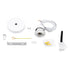 GloboStar® HANNA 36217 Μοντέρνο Κρεμαστό Φωτιστικό Ανάρτηση Μονόφωτο 1 x E27 IP20 Λευκό Πλαστικό - Μ4 x Π4 x Υ110cm - ledmania.gr