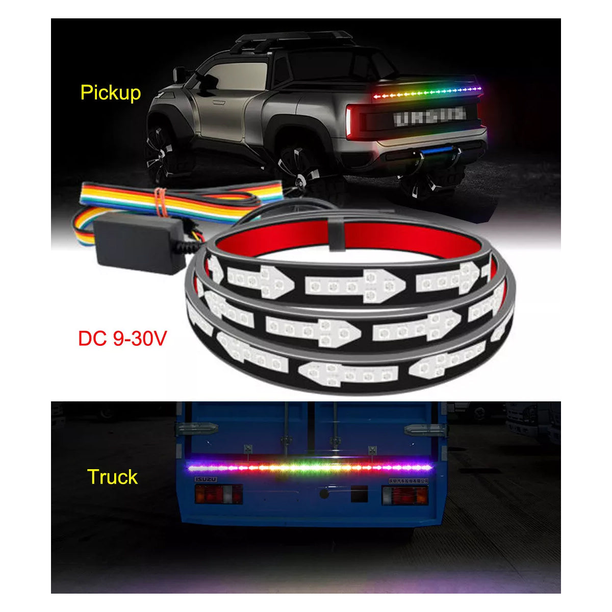 GloboStar® 81733 Car Backlit LED Strip Εύκαμπτη Ταινία 150cm Σήμανσης DRL Αυτοκινήτου 5 Προγραμμάτα Φωτισμού LED SMD 5050 10.5W DC 9-30V Αδιάβροχη IP65 RGB - 2 Χρόνια Εγγύηση - ledmania.gr