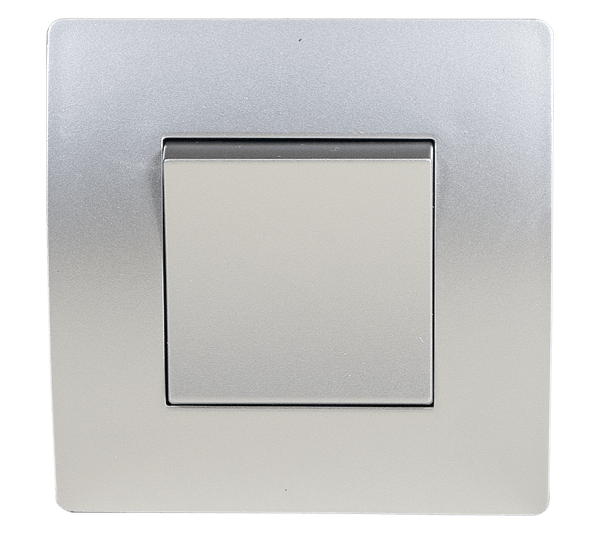 EL BASIC TG115 1 BUTTON CROSS WAY SWITCH SILVER GR - ledmania.gr