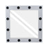 GloboStar® MAKEUP MIRROR-80x80-3 Μοντέρνος Καθρέπτης Μακιγιάζ με Πλαίσιο Φυσικού Ξύλου με Διακόπτη On/Off 12 x E27 AC220-240V - Μ80 x Π7 x Υ80cm - Γκρι Τσιμέντου - ledmania.gr