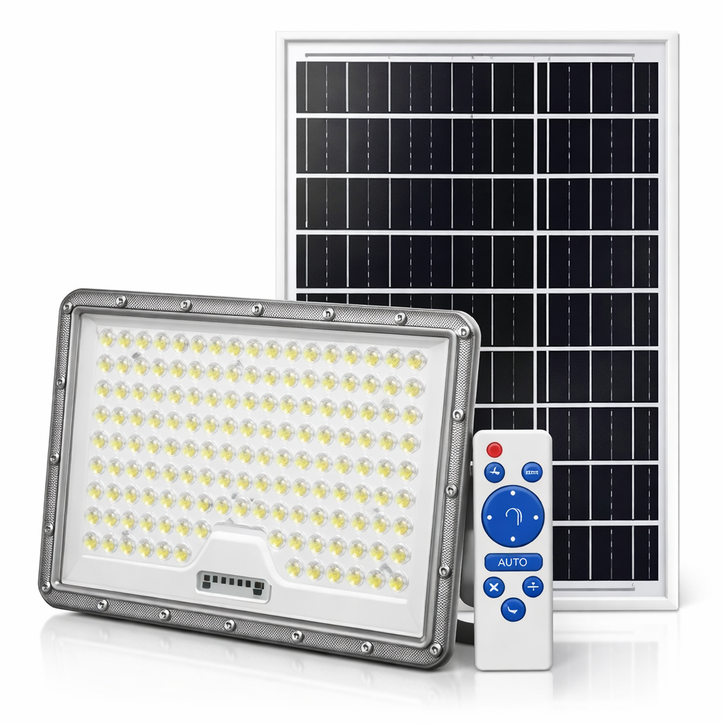 300W Solar LED Flood Light – Υπερφωτεινός, Αδιάβροχος IP67, Μεγάλη Αυτονομία 35Ah