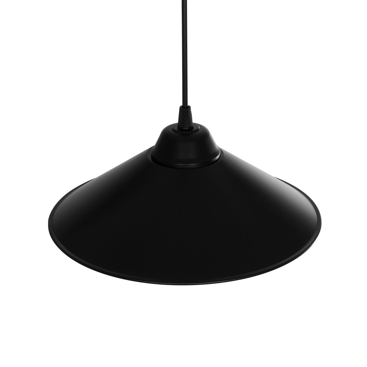 GLOBOSTAR® FONTE 203-0080 Μοντέρνο Κρεμαστό Φωτιστικό Οροφής με Ντουί 1 x E27 AC 220-240V IP20 - Μαύρο - Μ25.5 x Π25.5 x Υ10cm - ledmania.gr