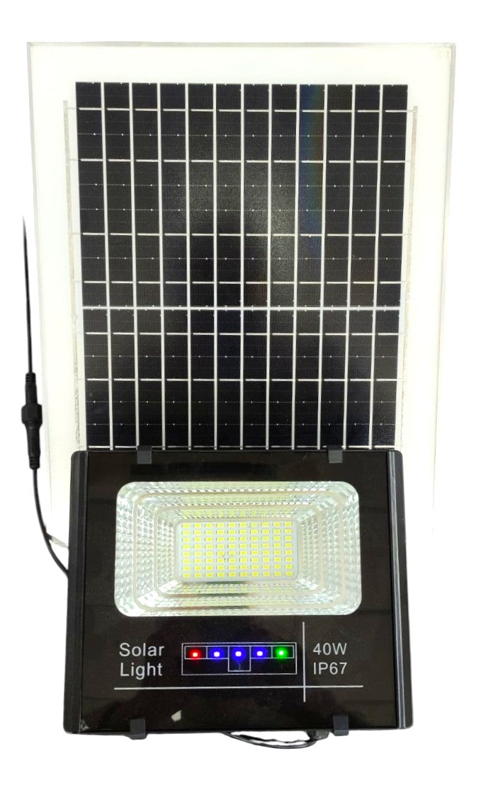 40w Ηλιακός Προβολεας Led 10A Μπαταρια-80LED 5730 Sanan Μονοκρυσταλικο-Τηλεχειριστηριο-τεμ.1 - ledmania.gr
