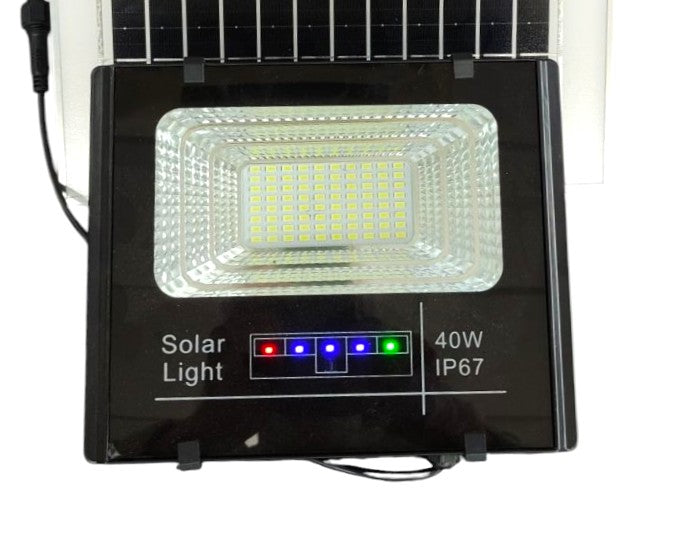 40w Ηλιακός Προβολεας Led 10A Μπαταρια-80LED 5730 Sanan Μονοκρυσταλικο-Τηλεχειριστηριο-τεμ.1 - ledmania.gr