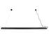 GloboStar® MARKET 61021-P Γραμμικό Κρεμαστό Φωτιστικό Linear LED 18W 2200lm 60° AC 220-240V Μ120 x Π2 x Υ4cm Φυσικό Λευκό 4500K - Μαύρο - 3 Years Warranty