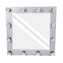 GloboStar® MAKEUP MIRROR-80x80-3 Μοντέρνος Καθρέπτης Μακιγιάζ με Πλαίσιο Φυσικού Ξύλου με Διακόπτη On/Off 12 x E27 AC220-240V - Μ80 x Π7 x Υ80cm - Γκρι Τσιμέντου - ledmania.gr