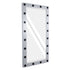 GloboStar® MAKEUP MIRROR-160x80-3 Μοντέρνος Καθρέπτης Μακιγιάζ με Πλαίσιο Φυσικού Ξύλου με Διακόπτη On/Off 20 x E27 AC220-240V - Μ80 x Π7 x Υ160cm - Γκρι Τσιμέντου - ledmania.gr