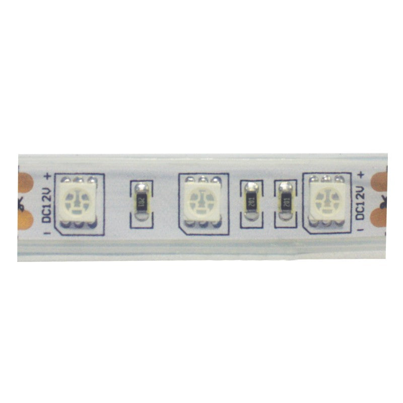 LED STRIP 5M 14,4W/M 12V DC IP65 ΜΠΛΕ-(Τιμή μέτρου)