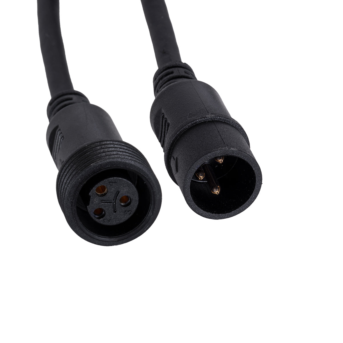 GloboStar® 51171 Καλώδιο 3PIN DMX512 1 Μέτρο από Female XLR σε Male XLR Τερματισμένο Αδιάβροχο IP65 Μ100cm - Μαύρο - ledmania.gr