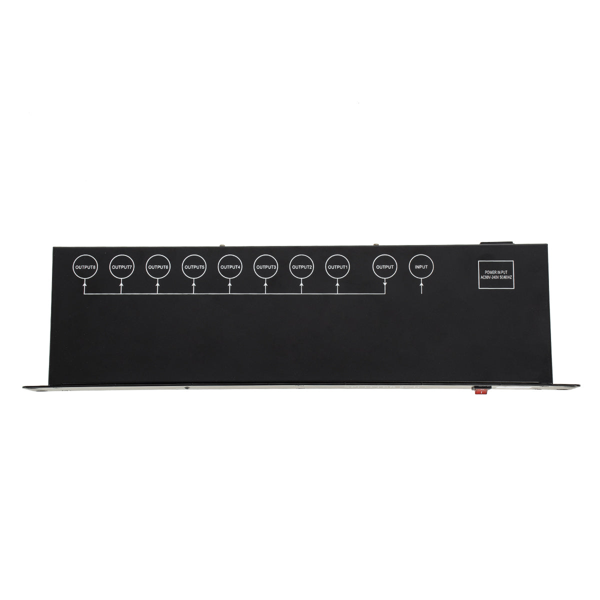 GloboStar® SPLITTER 51178 Διακλαδωτής & Ενισχυτής Σήματος DMX 8 Καναλιών - Rack Mount - AC 220-240V IP20 - Μ48 x Π17 x Υ4.5cm - 2 Χρόνια Εγγύηση - ledmania.gr