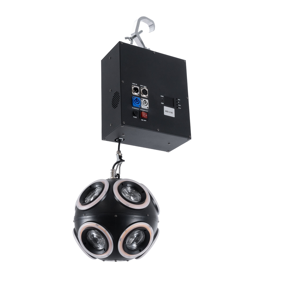 GloboStar® 51197 LIFT BALL Επαγγελματικό Φωτιστικό Ειδικών Εφέ Φ25cm KINETIC BALL MATRIX PIXEL Super BEAM Light CREE LED 4in1 300W - 10 x 20W LED COB Chips RGBW & 10 x 20W LED COB Chips Ultra Gold Warm White 2200K - Μέγιστο Μήκος Ανύψωσης 6 Μέτρα - AC ... - ledmania.gr