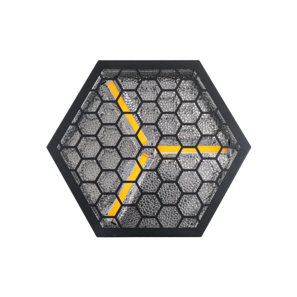 GloboStar® 51201 HALO HEXA Επαγγελματικό Φωτιστικό Ειδικών Εφέ DIGITAL MATRIX PIXEL & Blinder - 3 x 80W LED COB Chips Ultra Gold Warm White 2200K & 30 x 0.5W LED SMD5050 Chips RGB - AC 220V-240V DMX512 Display on Body - Μαύρο - Μ38 x Π38 x Υ22cm - 2 Χρ... - ledmania.gr