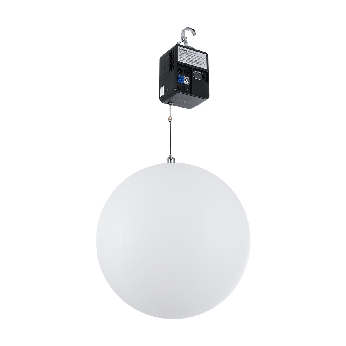GloboStar® 51203 LIFT BALL Επαγγελματικό Φωτιστικό Ειδικών Εφέ Φ60cm KINETIC BALL Light CREE LED 4in1 15W - 15 x 1W LED SMD Chips RGBW - Μέγιστο Μήκος Ανύψωσης 3.5 Μέτρα - AC 220V-240V DMX512 Display on Body - Μαύρο - Μ17 x Π13 x Υ26cm - 2 Χρόνια Εγγύση - ledmania.gr