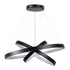 kelvo® NEMESIS KLV-101-0220-V2 Κρεμαστό Φωτιστικό Οροφής LED 120W 12000lm 180° AC 220-240V IP20 Ρυθμιζόμενο Λευκό CCT με Χειριστήριο από 2700K έως 6000K Dimmable - Lumileds SMD Chip - Μαύρο Ματ - Μ80 x Π80 x Υ80cm - 3 Χρόνια Εγγύηση
