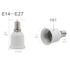 GLOBOSTAR® ADAPTOR 78974 Αντάπτορας/Μετατροπέας από Ντουί E14 σε E27 IP20 - Μ3.5 x Π3.5 x Υ6cm