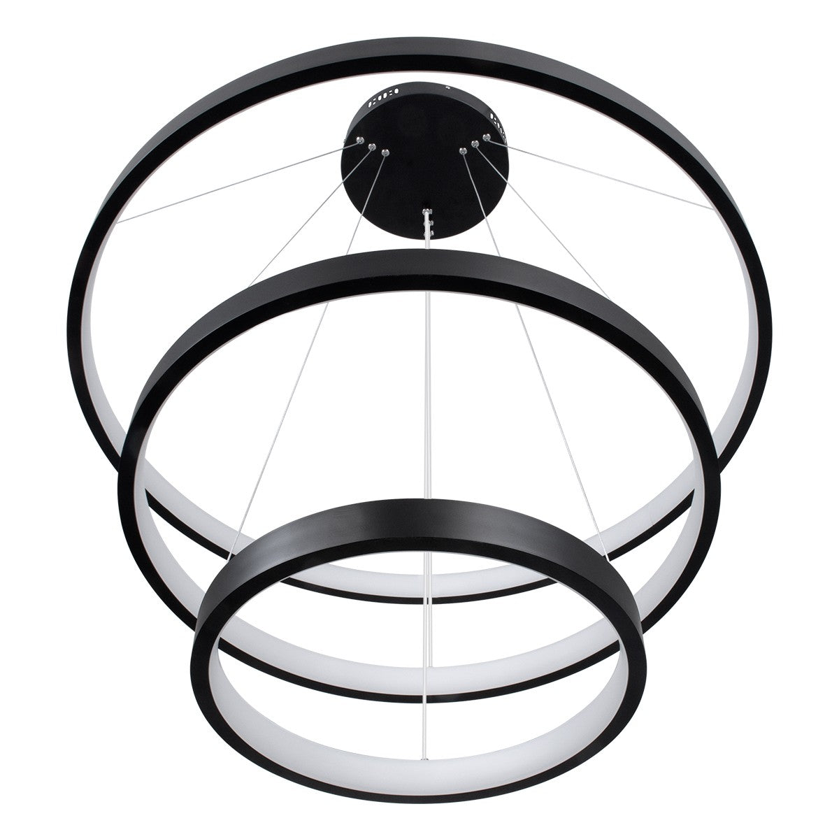 kelvo® NEMESIS KLV-101-0220-V2 Κρεμαστό Φωτιστικό Οροφής LED 120W 12000lm 180° AC 220-240V IP20 Ρυθμιζόμενο Λευκό CCT με Χειριστήριο από 2700K έως 6000K Dimmable - Lumileds SMD Chip - Μαύρο Ματ - Μ80 x Π80 x Υ80cm - 3 Χρόνια Εγγύηση
