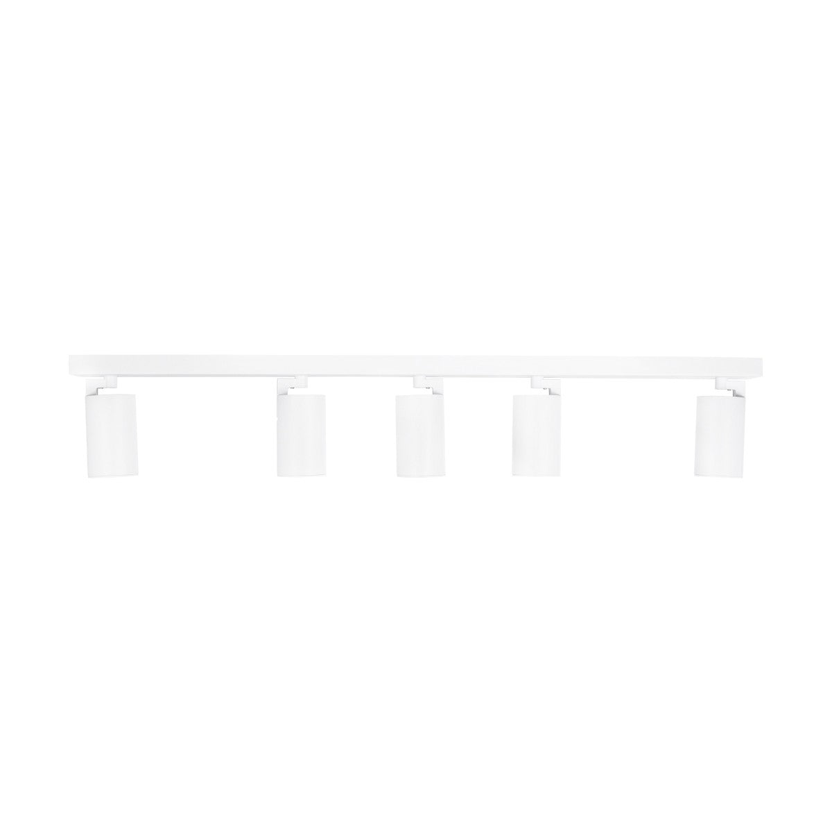 kelvo® SPOTA KLV-101-0143 Μοντέρνο Κινούμενο Φωτιστικό Σποτ Οροφής με Ντουί 5 x GU10 90° AC 220-240V IP20 - Λευκό Ματ - Μ79.5 x Π6.3 x Υ14cm - ledmania.gr