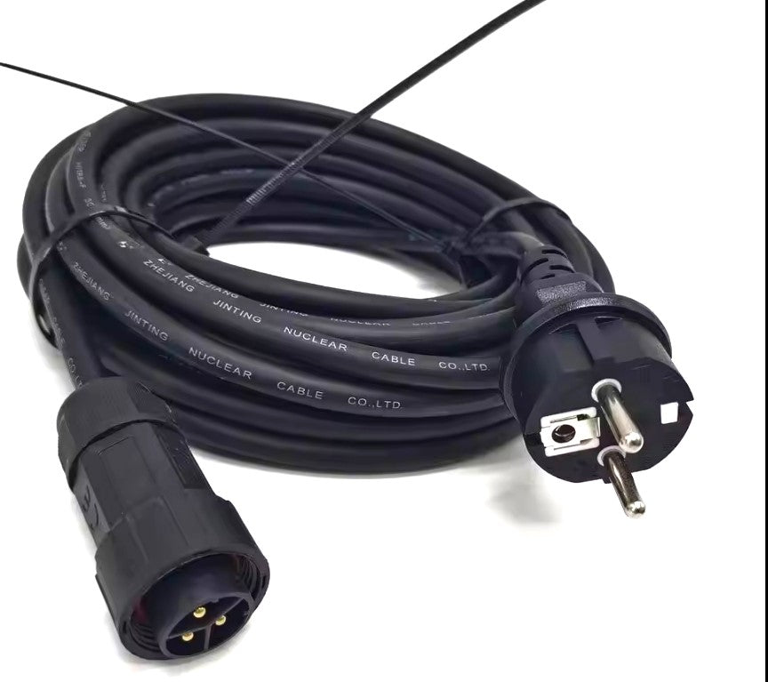 5 μέτρα Ac καλώδιο προέκτασης για Microinverters Schuko Plug Rubber Wire 3G1.5mm2 -τεμ 1 - ledmania.gr