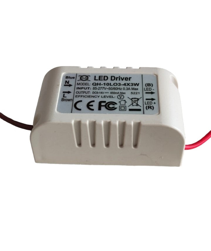 600mA Isolation LED Driver 3-4 Led x3w  Εξωτερικός Οδηγός AC85-277V σε 9-14vDc-Τεμ.1 - ledmania.gr