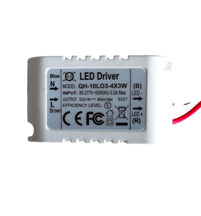 600mA Isolation LED Driver 3-4 Led x3w  Εξωτερικός Οδηγός AC85-277V σε 9-14vDc-Τεμ.1 - ledmania.gr