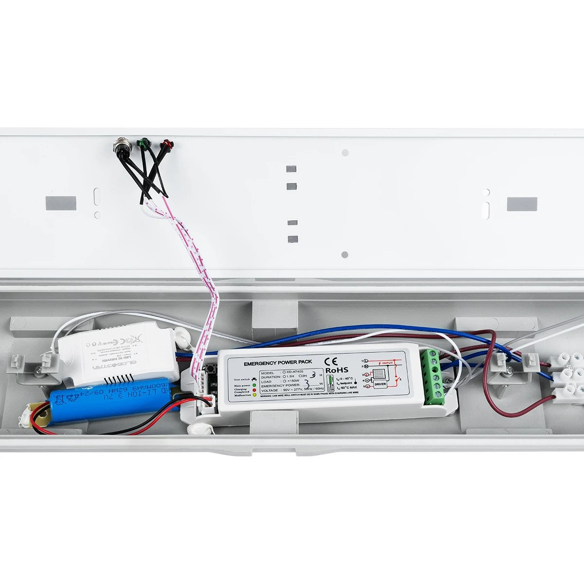 GLOBOSTAR® EMERGANO 60179 60cm Γραμμικό Βιομηχανικό Φωτιστικό Tri-Proof Τεχνολογίας Emergency με Ενσωματωμένη Μπαταρία Li-Ion 3.7V 2600mAH & Αυτονομία 3 Ώρες LED 24W 2880lm 120° AC 220-240V Αδιάβροχο IP65 Γκρι Σώμα με Γαλακτερό Κάλυμα Πλαστικό PC - Ψυχ... - ledmania.gr
