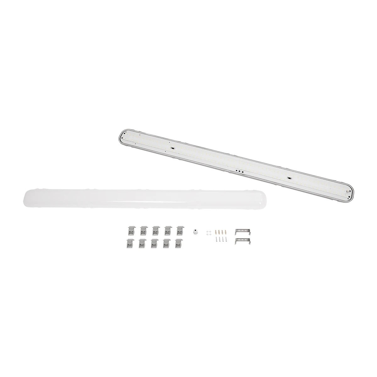 GLOBOSTAR® EMERGANO 60180 120cm Γραμμικό Βιομηχανικό Φωτιστικό Tri-Proof Τεχνολογίας Emergency με Ενσωματωμένη Μπαταρία Li-Ion 3.7V 5000mAH & Αυτονομία 3 Ώρες LED 48W 5760lm 120° AC 220-240V Αδιάβροχο IP65 Γκρι Σώμα με Γαλακτερό Κάλυμα Πλαστικό PC - Ψυ... - ledmania.gr