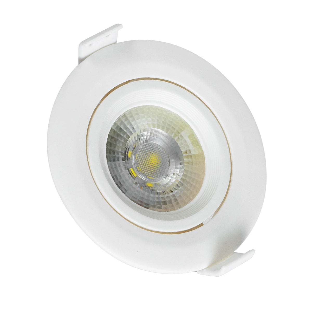 GLOBOSTAR® DE VALERA 60182 Χωνευτό Κινούμενο Downlight Σποτ LED 5W 500lm 60° AC 220-240V IP20 Ψυχρό Λευκό 6000K - Bridgelux SMD Chip & TÜV SÜD Driver - Λευκό Ματ - Μ9 x Π9 x Υ4cm / Q8cm - 3 Χρόνια Εγγύηση - ledmania.gr