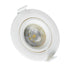 GLOBOSTAR® DE VALERA 60183 Χωνευτό Κινούμενο Downlight Σποτ LED 5W 485lm 60° AC 220-240V IP20 Φυσικό Λευκό 4500K - Bridgelux SMD Chip & TÜV SÜD Driver - Λευκό Ματ - Μ9 x Π9 x Υ4cm / Q8cm - 3 Χρόνια Εγγύηση - ledmania.gr