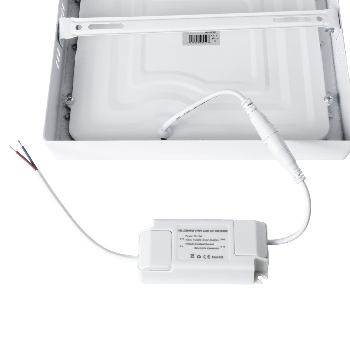 GloboStar® 60203 Εξωτερικό LED Panel 22x22cm 20W 2180lm 120° AC 220-240V IP20 Μ22 x Π22 x Υ3cm Ψυχρό Λευκό 6000K - 3 Χρόνια Εγγύηση - ledmania.gr