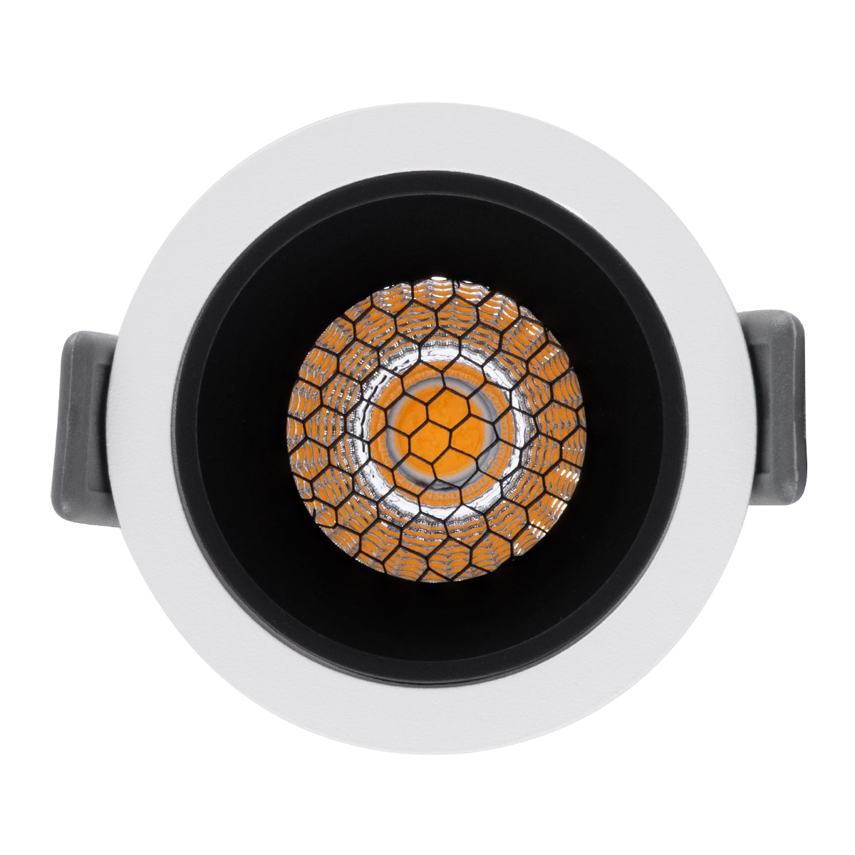 GLOBOSTAR® PLUTO-S 60246 Χωνευτό Downlight Σποτ με Honeycomb Anti Glare Reflector LED 7W 910lm 38° AC 220-240V IP20 Φυσικό Λευκό 4500K - Bridgelux COB Chip & TÜV SÜD Driver - Λευκό & Μαύρο Ματ - Μ6.4 x Π6.4 x Υ4.9cm / Q5.5cm - 5 Χρόνια Εγγύηση