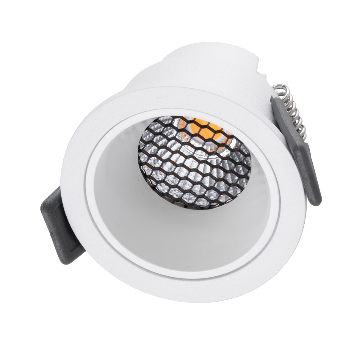 GLOBOSTAR® PLUTO-S 60249 Χωνευτό Downlight Σποτ με Honeycomb Anti Glare Reflector LED 7W 875lm 38° AC 220-240V IP20 Θερμό Λευκό 2700K - Bridgelux COB Chip & TÜV SÜD Driver - Λευκό Ματ - Μ6.4 x Π6.4 x Υ4.9cm / Q5.5cm - 5 Χρόνια Εγγύηση - ledmania.gr