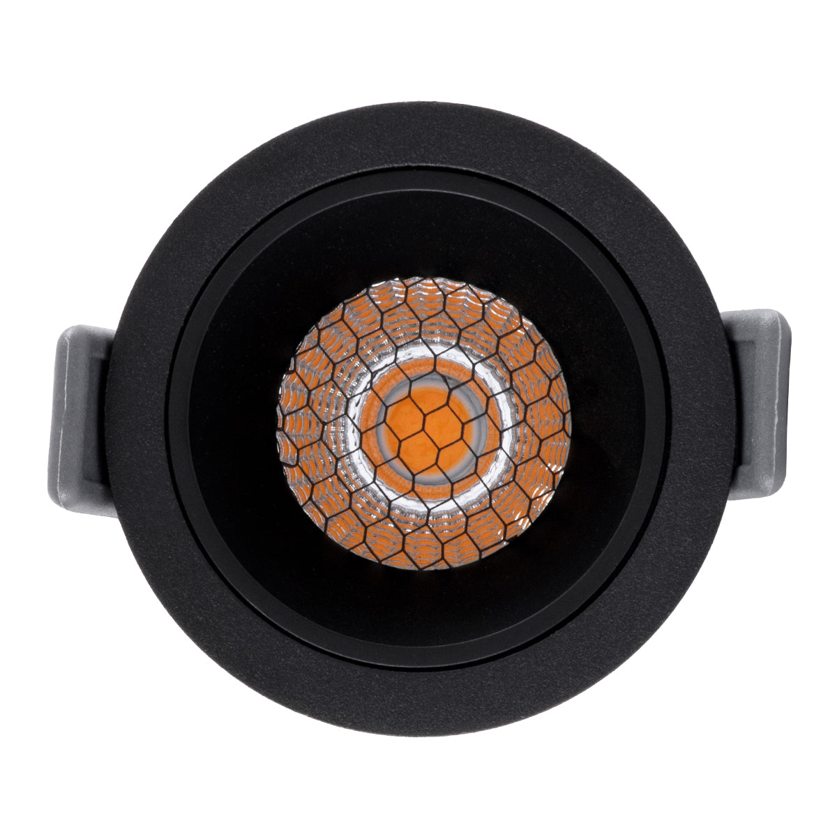 GLOBOSTAR® PLUTO-S 60251 Χωνευτό Downlight Σποτ με Honeycomb Anti Glare Reflector LED 7W 875lm 38° AC 220-240V IP20 Θερμό Λευκό 2700K - Bridgelux COB Chip & TÜV SÜD Driver - Μαύρο Ματ - Μ6.4 x Π6.4 x Υ4.9cm / Q5.5cm - 5 Χρόνια Εγγύηση - ledmania.gr