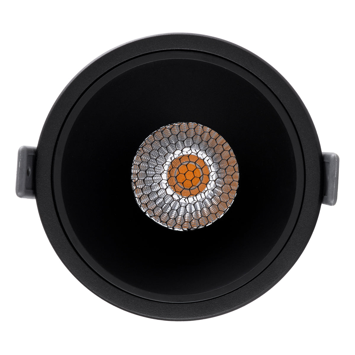 GLOBOSTAR® PLUTO-B 60263 Χωνευτό Downlight Σποτ με Honeycomb Anti Glare Reflector LED 15W 1875lm 38° AC 220-240V IP20 Θερμό Λευκό 2700K - Bridgelux COB Chip & TÜV SÜD Driver - Μαύρο Ματ - Μ10.4 x Π10.4 x Υ6.5cm / Q9.5cm - 5 Χρόνια Εγγύηση