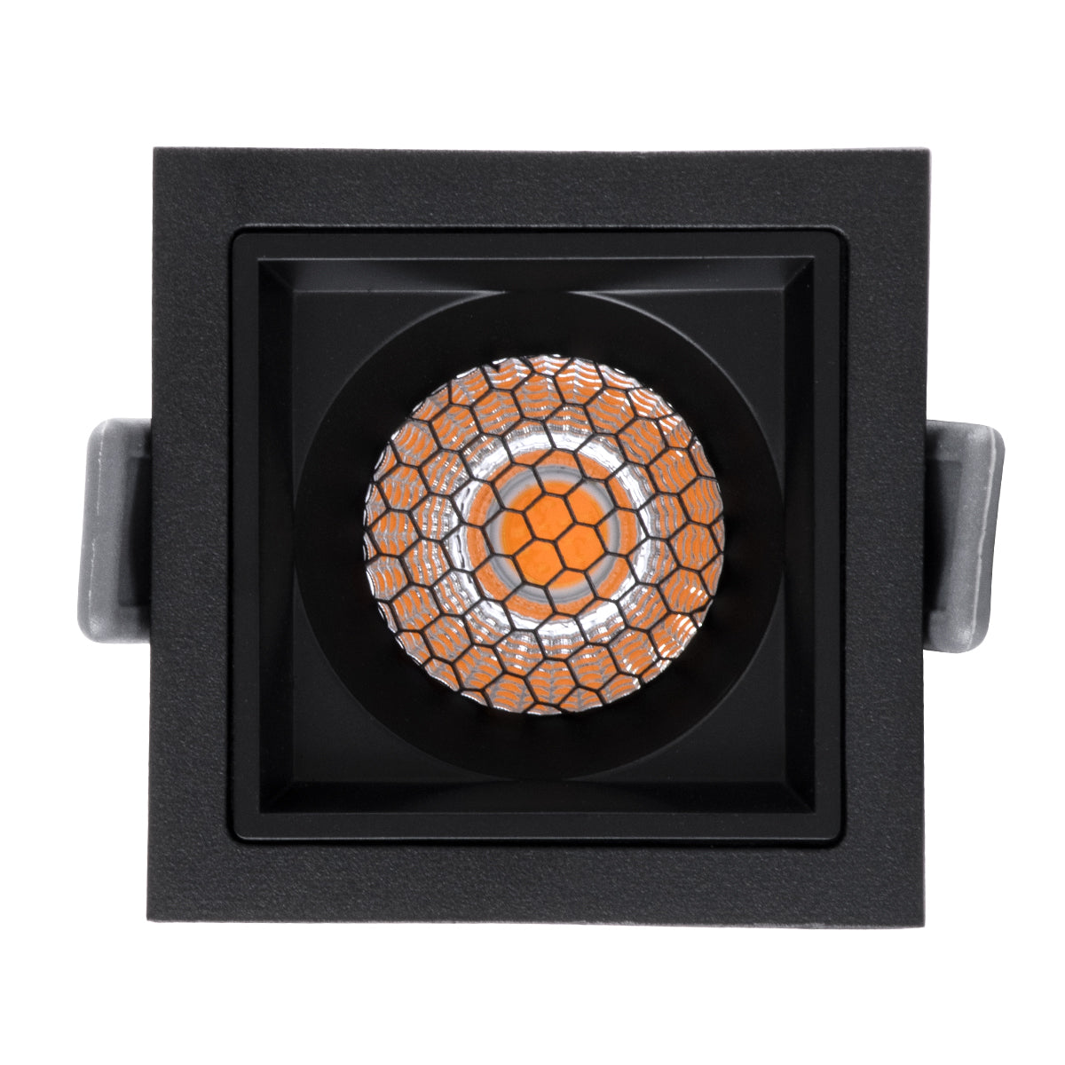 GloboStar® PLUTO-S 60269 Χωνευτό LED Spot Downlight TrimLess Μ6.4xΠ6.4cm 7W 875lm 38° AC 220-240V IP20 Μ6.4 x Π6.4 x Υ4.9cm - Τετράγωνο - Μαύρο & Anti-Glare HoneyComb - Θερμό Λευκό 2700K - Bridgelux COB - 5 Years Warranty - ledmania.gr
