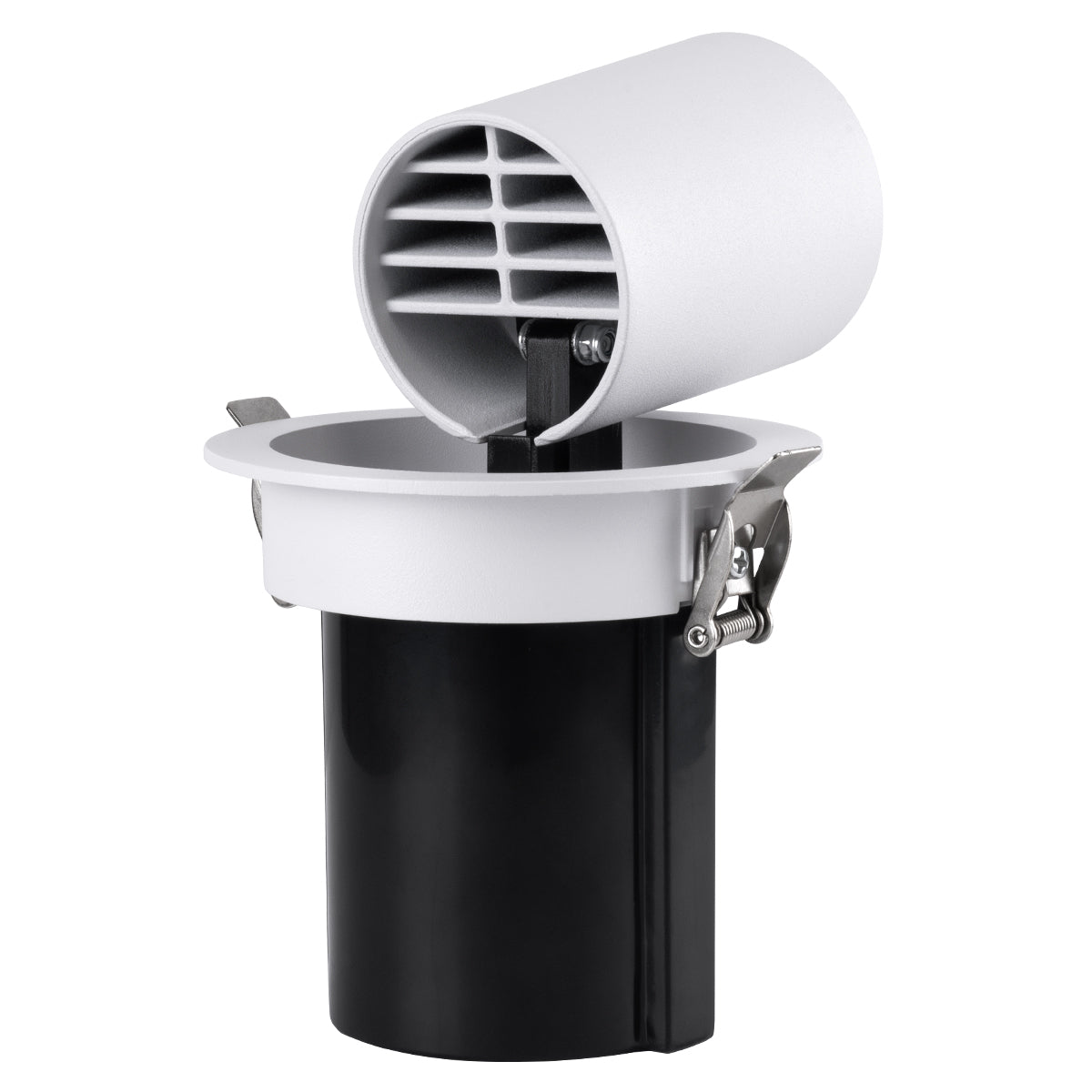 GLOBOSTAR® VIRGO-M 60306 Χωνευτό Κινούμενο Downlight Σποτ LED 12W 1560lm 36° AC 220-240V IP20 Φυσικό Λευκό 4500K - Bridgelux COB Chip & TÜV SÜD Driver - Λευκό & Μαύρο Ματ - Μ11 x Π11 x Υ11.5cm / Q9.5cm - 5 Χρόνια Εγγύηση
