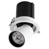 GLOBOSTAR® VIRGO-M 60306 Χωνευτό Κινούμενο Downlight Σποτ LED 12W 1560lm 36° AC 220-240V IP20 Φυσικό Λευκό 4500K - Bridgelux COB Chip & TÜV SÜD Driver - Λευκό & Μαύρο Ματ - Μ11 x Π11 x Υ11.5cm / Q9.5cm - 5 Χρόνια Εγγύηση