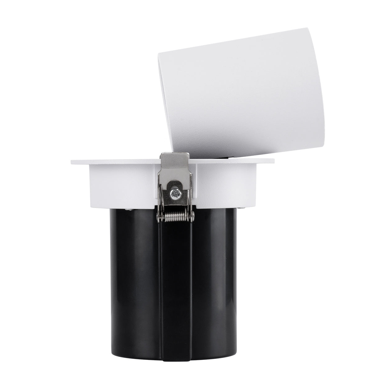 GLOBOSTAR® VIRGO-M 60306 Χωνευτό Κινούμενο Downlight Σποτ LED 12W 1560lm 36° AC 220-240V IP20 Φυσικό Λευκό 4500K - Bridgelux COB Chip & TÜV SÜD Driver - Λευκό & Μαύρο Ματ - Μ11 x Π11 x Υ11.5cm / Q9.5cm - 5 Χρόνια Εγγύηση