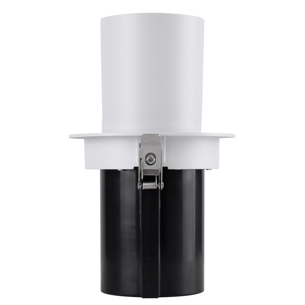 GloboStar® VIRGO-B 60311 Χωνευτό LED Spot Downlight TrimLess Φ13.5cm 20W 2500lm 36° AC 220-240V IP20 Φ13.5cm x Υ14cm - Στρόγγυλο - Λευκό με Μαύρο Κάτοπτρο - Θερμό Λευκό 2700K - Bridgelux COB - 5 Years Warranty - ledmania.gr