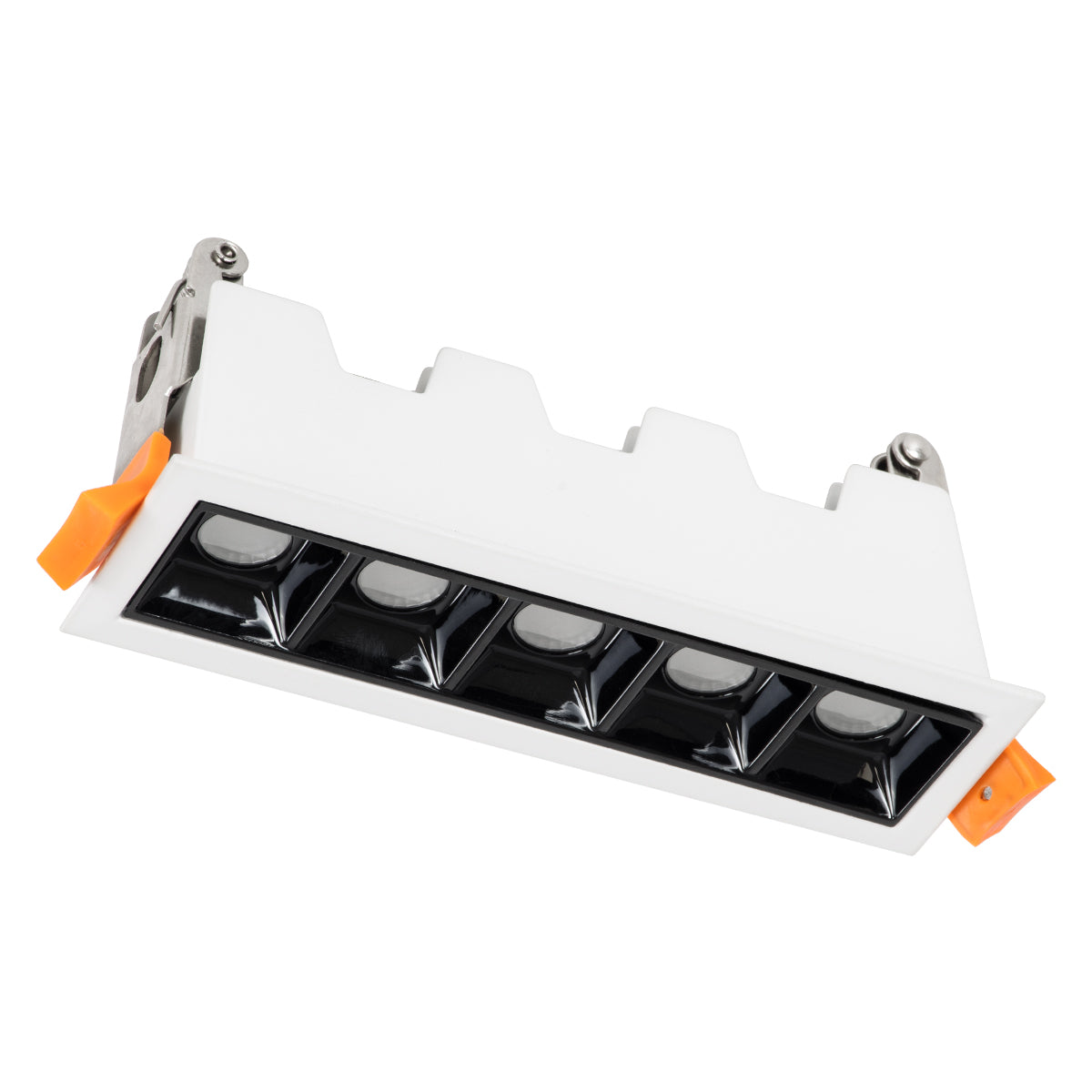 GloboStar® LUMINAR SUPERIOR 60318 Χωνευτό LED Spot Downlight TrimLess 10W 1400lm 36° AC 220-240V IP20 Μ14.8 x Π4.3 x Υ4.5cm - Λευκό με Μαύρο Κάτοπτρο - Φυσικό Λευκό 4500K - Bridgelux High Lumen Chip Gen2 - TÜV Certified Driver - 5 Years Warranty - ledmania.gr