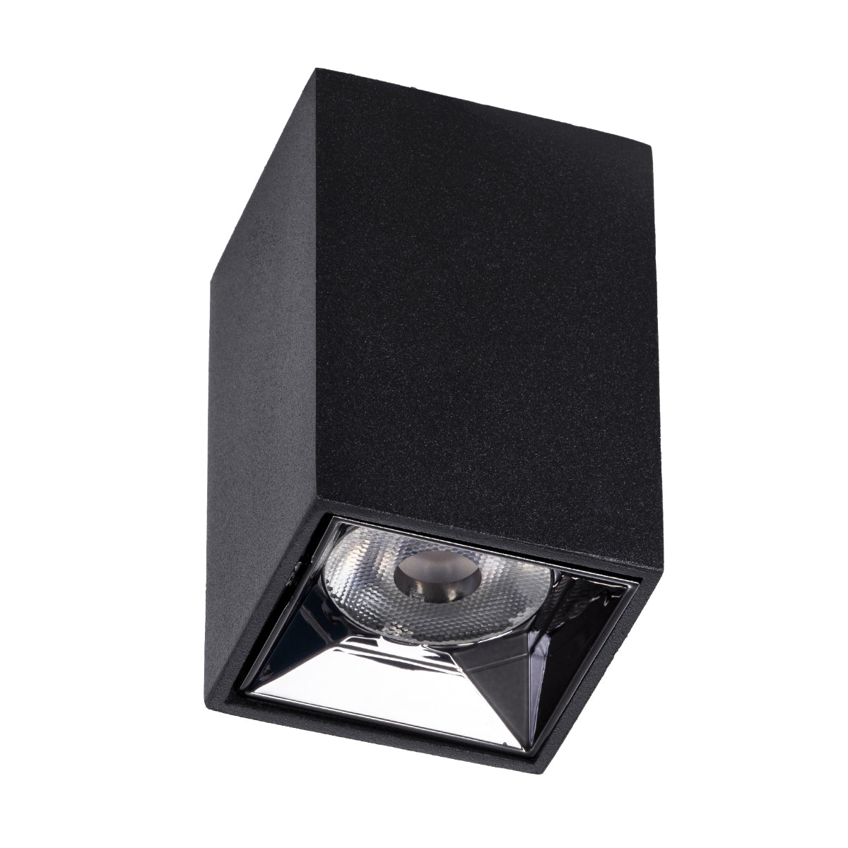 GloboStar® LUMINAR SUPERIOR 60320 Επιφανειακό LED Spot Downlight TrimLess 3W 420lm 36° AC 220-240V IP20 Μ4.2 x Π4.2 x Υ6.6cm - Μαύρο με Κάτοπτρο Χρωμίου - Φυσικό Λευκό 4500K - Bridgelux High Lumen Chip Gen2 - TÜV Certified Driver - 5 Years Warranty - ledmania.gr