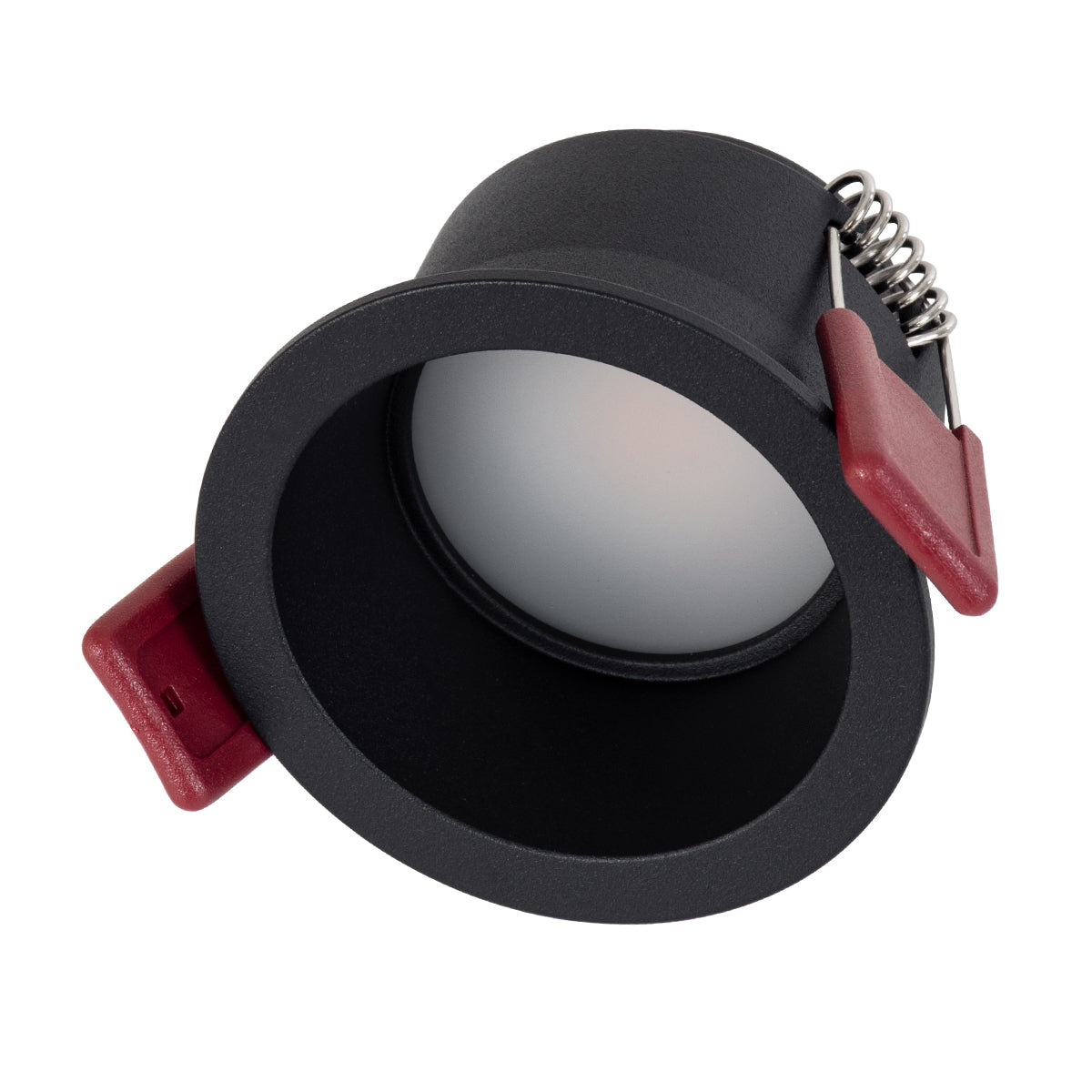 GLOBOSTAR® IP 60342 Χωνευτό Downlight Σποτ Μπάνιου LED 7W 750lm 45° AC 220-240V Αδιάβροχο IP44 Φυσικό Λευκό 4500K - Lumileds SMD Chip & TÜV SÜD Driver - Μαύρο Ματ - Μ6.6 x Π6.6 x Υ5.3cm / Q5.5cm - 5 Χρόνια Εγγύηση