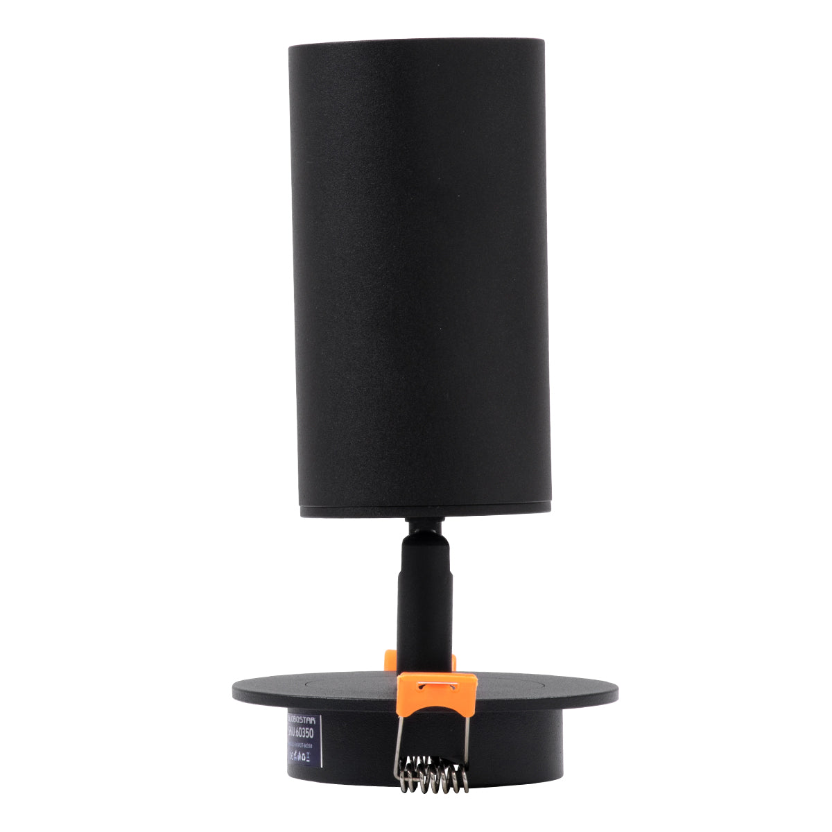GLOBOSTAR® LEO 60350 Χωνευτό Κινούμενο Φωτιστικό Downlight Σποτ με Ντουί 1 x GU10 90° AC 220-240V IP20 - Μαύρο Ματ - Μ9 x Π9 x Υ17cm / Q7cm - ledmania.gr